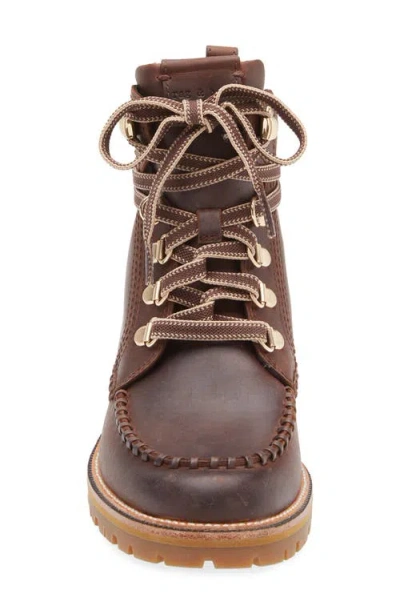 Rag & Bone Cameron Lace Up Boots Mocha In Multi