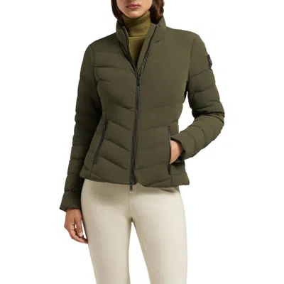 Moose Knuckles Elora Water Repellent 800 Fill Power Down Jacket In Green