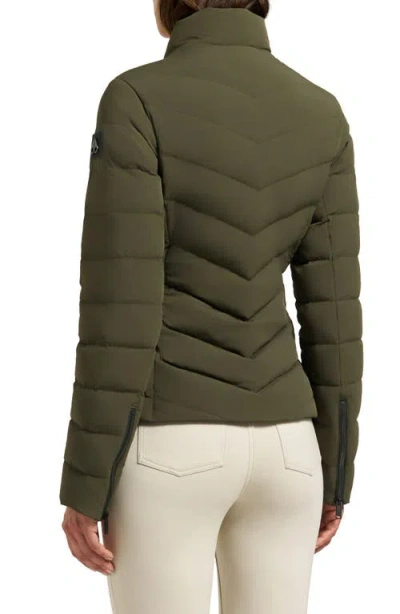 Moose Knuckles Elora Water Repellent 800 Fill Power Down Jacket In Green
