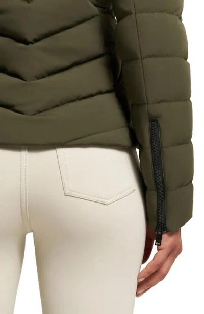 Moose Knuckles Elora Water Repellent 800 Fill Power Down Jacket In Green
