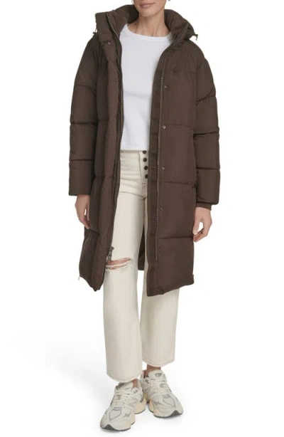 Levi's Women's Mid-length Puffer Jacket In Brown