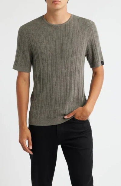 Rag & Bone Crawford Wool-cashmere Sweater Tee In Brown