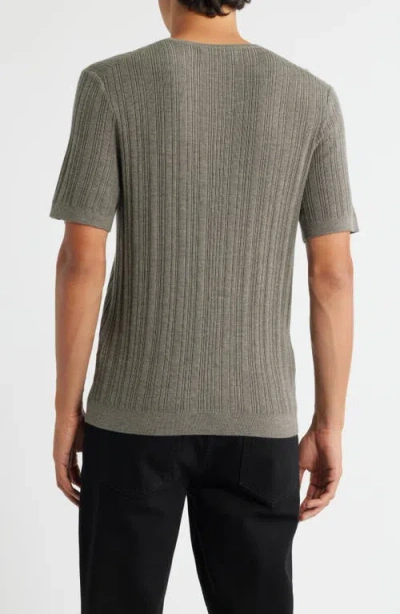 Rag & Bone Crawford Wool-cashmere Sweater Tee In Brown