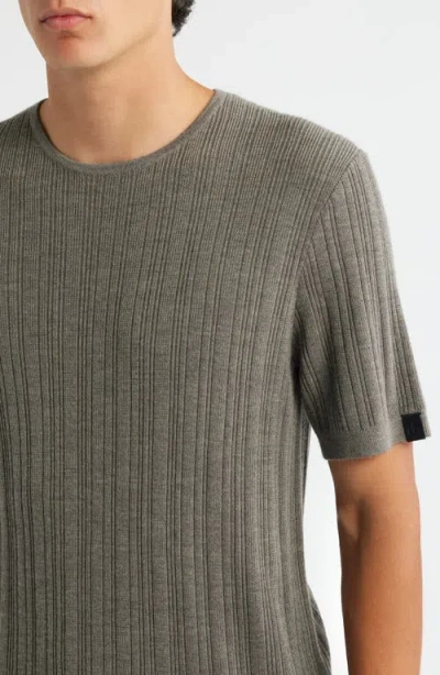 Rag & Bone Crawford Wool-cashmere Sweater Tee In Brown