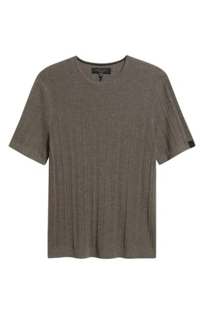 Rag & Bone Crawford Wool-cashmere Sweater Tee In Brown
