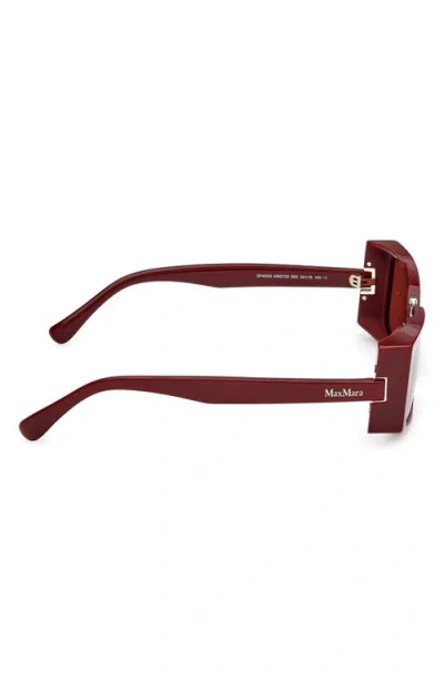 Max Mara Spark 54mm Rectangular Sunglasses In Burgundy