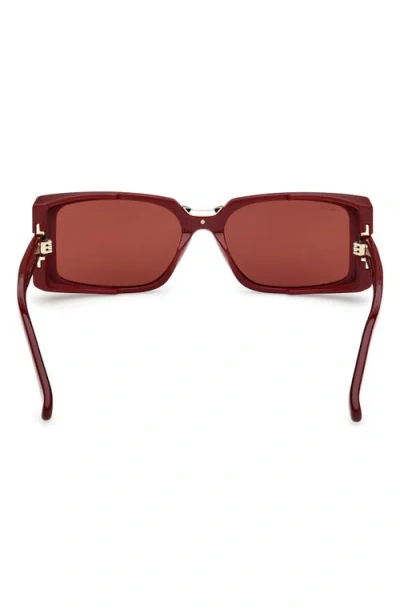 Max Mara Spark 54mm Rectangular Sunglasses In Burgundy