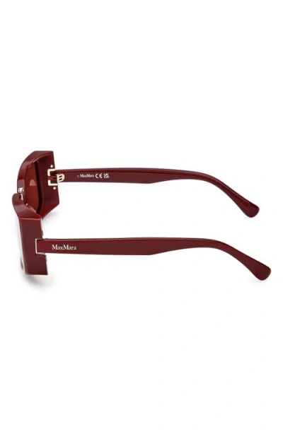 Max Mara Spark 54mm Rectangular Sunglasses In Burgundy
