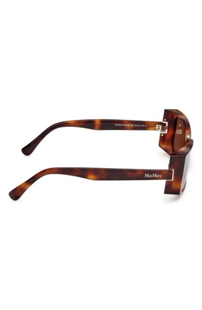 Max Mara Spark 54mm Rectangular Sunglasses In Brown