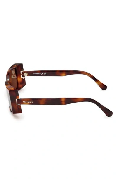 Max Mara Spark 54mm Rectangular Sunglasses In Brown