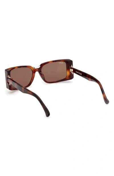 Max Mara Spark 54mm Rectangular Sunglasses In Brown
