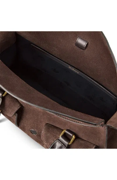 Mulberry Small Suede Roxanne Top-handle Bag In Brown