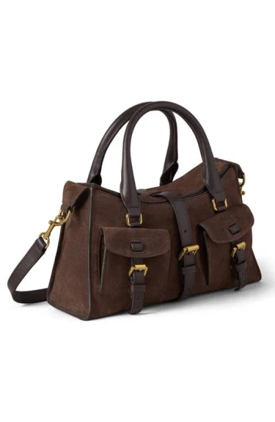 Mulberry Small Suede Roxanne Top-handle Bag In Brown