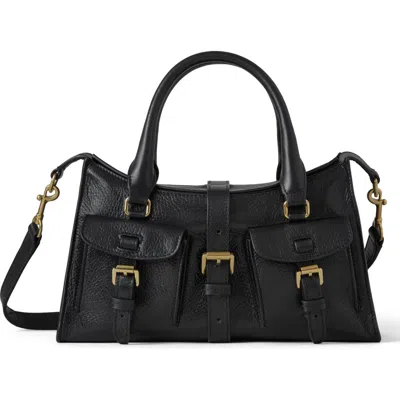 Mulberry Small Roxanne High Shine Leather Crossbody Bag In Black