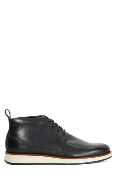 Dune London Smoky Plain Toe Chukka Boot In Black