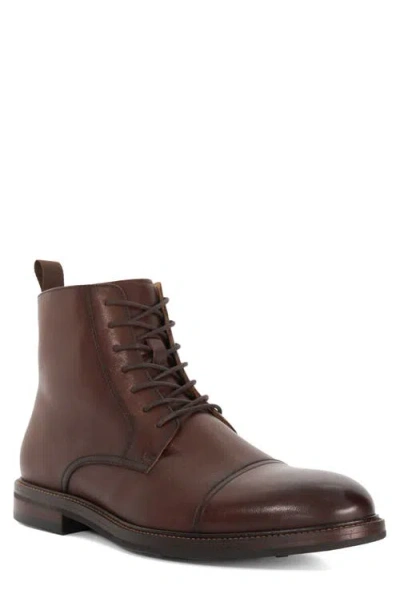 Dune London Matias Cap Toe Boot In Brown