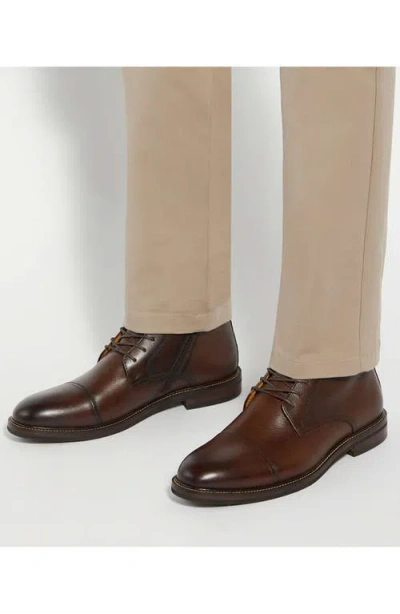Dune London Matias Cap Toe Boot In Brown