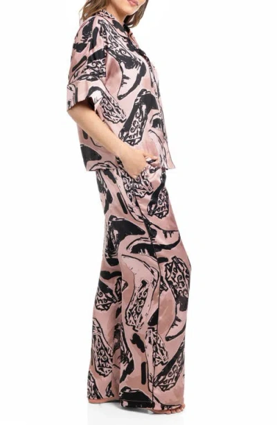 Midnight Bakery Women's 2-piece Printed Top And Pants Pajama Set In Pink
