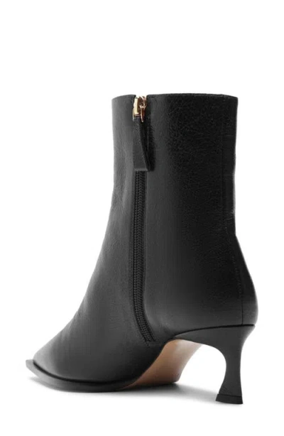 Alexandre Birman Myra Pointed Toe Kitten Heel Bootie In Black