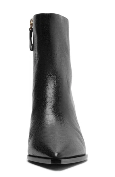 Alexandre Birman Myra Pointed Toe Kitten Heel Bootie In Black