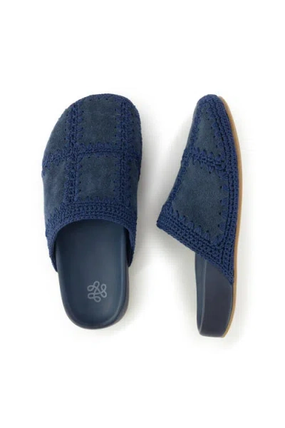 The Sak Bolinas Suede Clog Shoe In Blue