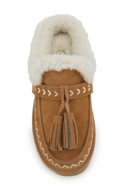 Vintage Havana Charm Faux Shearling Lined Platform Slipper In Brown