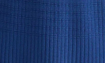 Misook Flared Rib Knit Maxi Skirt In Blue