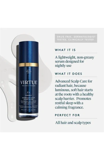 Virtue Overnight Scalp & Hair Elixir In Blue
