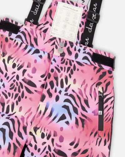 Deux Par Deux Girl Two-piece Teknik Snowsuit In Multi