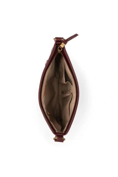 The Sak Melrose Crossbody Leather Bag In Burgundy