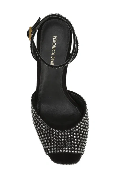 Veronica Beard Brianne Crystal Ankle Strap Platform Sandal In Animal Print