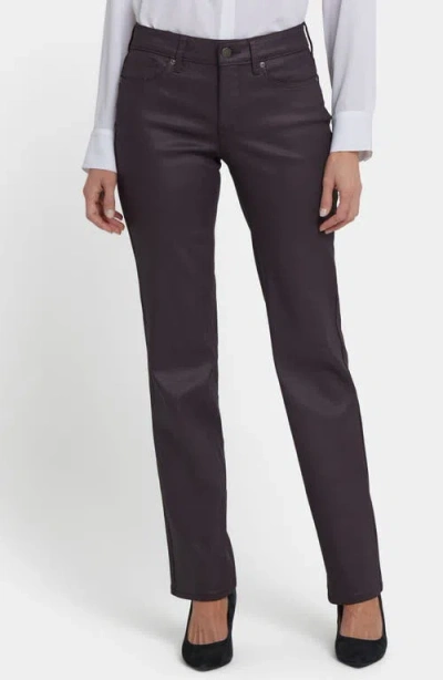 Nydj Marilyn Coated Straight Leg Jeans In Multi