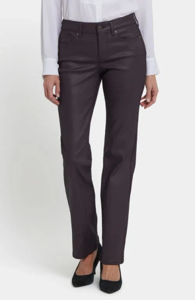 Nydj Marilyn Coated Straight Leg Jeans In Multi