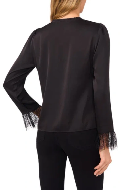 Cece Button Down Blouse In Black
