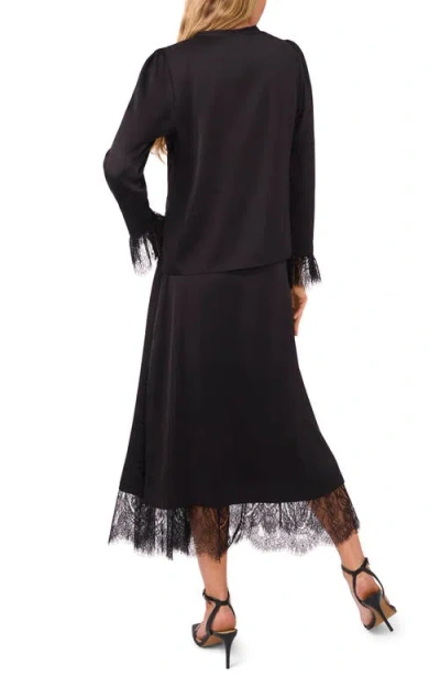 Cece Button Down Blouse In Black