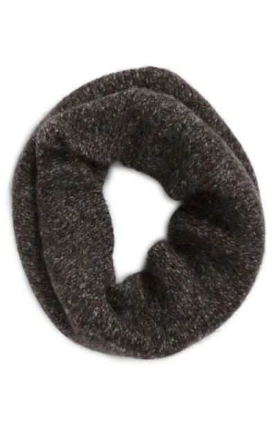 Johnstons Of Elgin Brushed Cashmere & Silk Bouclé Snood In Gray