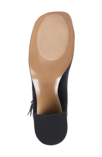 Chloé Loti Suede Platform Block-heel Pumps In Black