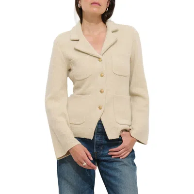 Alex Mill London Merino Wool Blend Sweater Jacket In Neutral