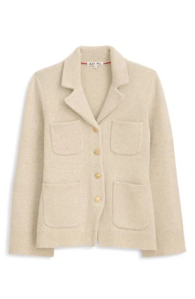 Alex Mill London Merino Wool Blend Sweater Jacket In Neutral
