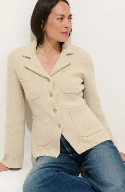 Alex Mill London Merino Wool Blend Sweater Jacket In Neutral