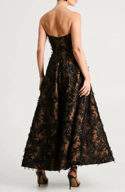 Helsi Celine Sequin 3d Floral Gown In Brown