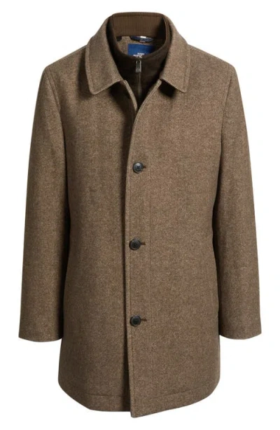Hart Schaffner Marx Macbeth Wool Blend Single Breasted Coat In Brown