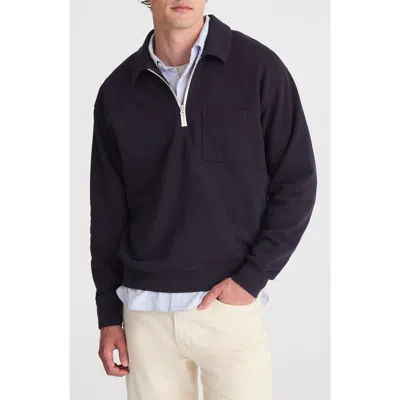 Madewell The Mccarren Midweight Quarter Zip Sweatshirt In Animal Print