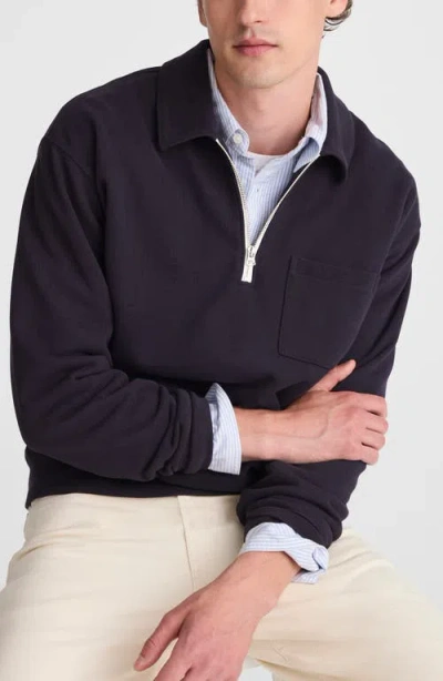 Madewell The Mccarren Midweight Quarter Zip Sweatshirt In Animal Print