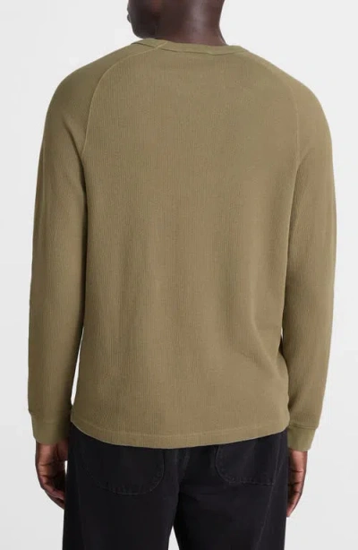 Madewell Textured Long Sleeve T-shirt In Green