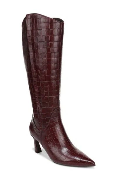 Naturalizer Emily Pointed Toe Knee High Boot In Red