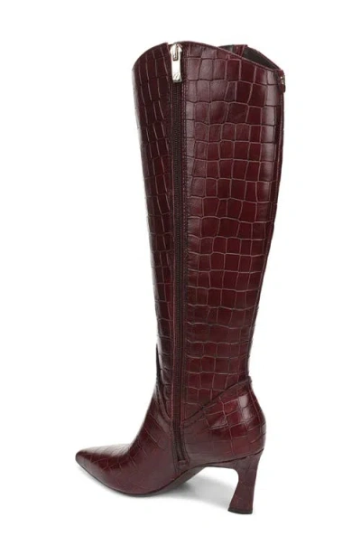 Naturalizer Emily Pointed Toe Knee High Boot In Red