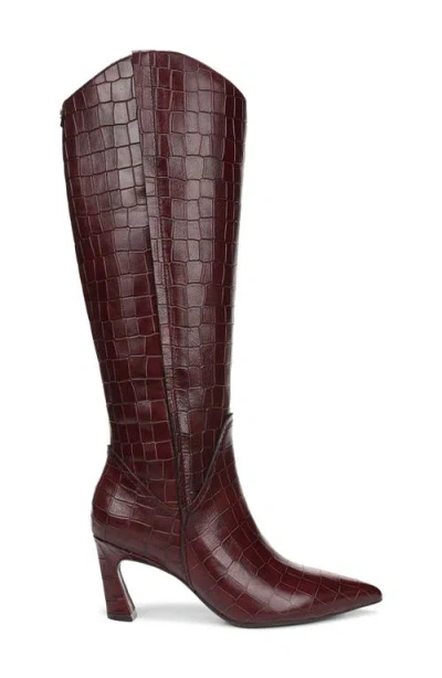 Naturalizer Emily Pointed Toe Knee High Boot In Red
