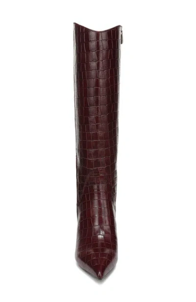 Naturalizer Emily Pointed Toe Knee High Boot In Red