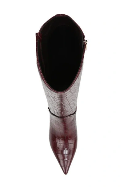 Naturalizer Emily Pointed Toe Knee High Boot In Red